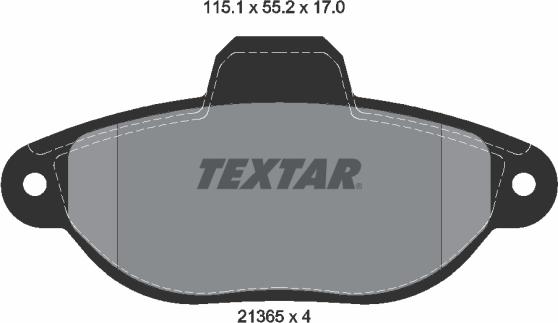 Textar 2136502 - Kit de plaquettes de frein, frein à disque cwaw.fr