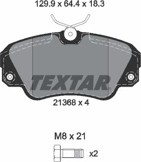 Textar 2136801 - Kit de plaquettes de frein, frein à disque cwaw.fr