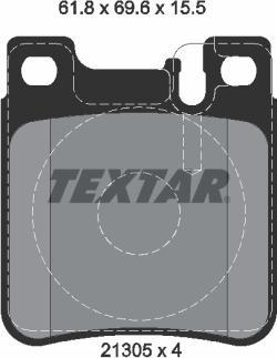 Textar 2130581 - Kit de plaquettes de frein, frein à disque cwaw.fr