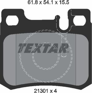 Textar 2130103 - Kit de plaquettes de frein, frein à disque cwaw.fr