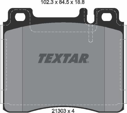 Textar 2130304 - Kit de plaquettes de frein, frein à disque cwaw.fr