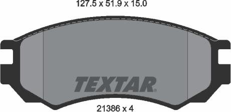 Textar 2138603 - Kit de plaquettes de frein, frein à disque cwaw.fr