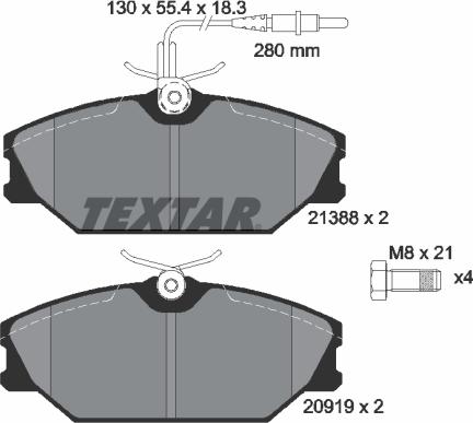 Textar 89010600 - Kit de freins, frein à disques cwaw.fr