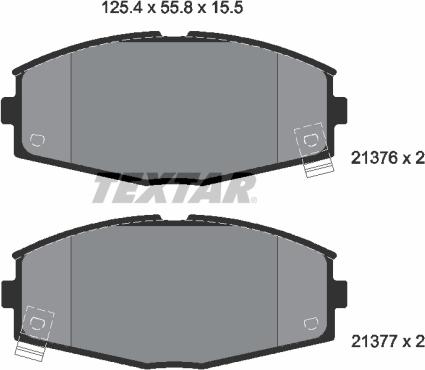 Textar 2137601 - Kit de plaquettes de frein, frein à disque cwaw.fr