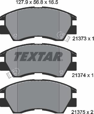 Textar 2137301 - Kit de plaquettes de frein, frein à disque cwaw.fr