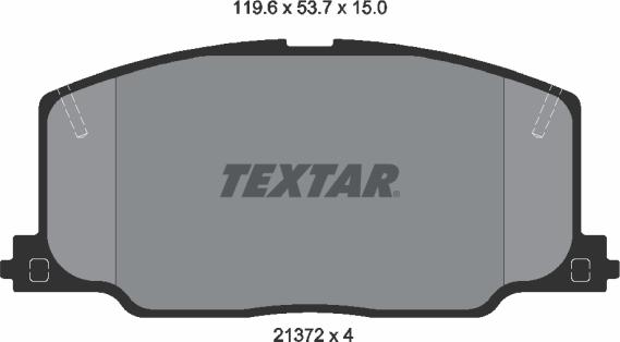 Textar 2137201 - Kit de plaquettes de frein, frein à disque cwaw.fr