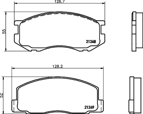 Textar 2124801 - Kit de plaquettes de frein, frein à disque cwaw.fr