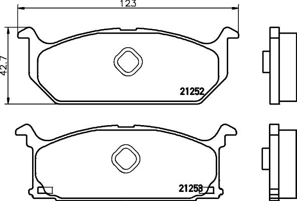 Textar 2125202 - Kit de plaquettes de frein, frein à disque cwaw.fr