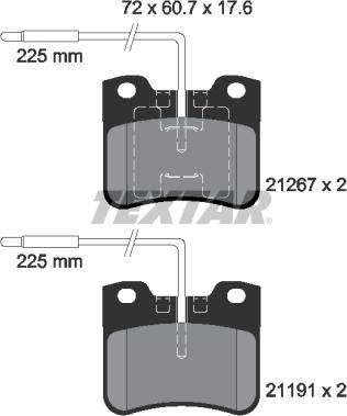 Textar 2126702 - Kit de plaquettes de frein, frein à disque cwaw.fr