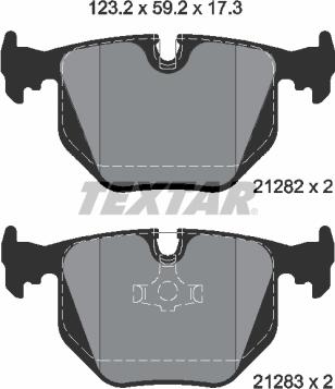 Textar 2128201 - Kit de plaquettes de frein, frein à disque cwaw.fr