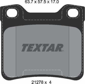 Textar 2127803 - Kit de plaquettes de frein, frein à disque cwaw.fr