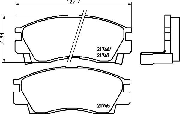 Textar 2174501 - Kit de plaquettes de frein, frein à disque cwaw.fr