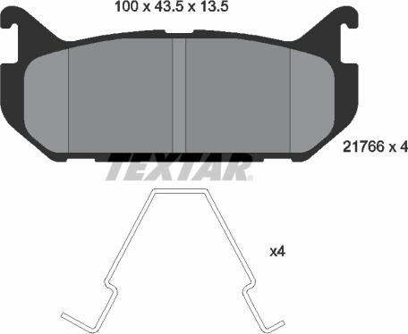 Textar 2176603 - Kit de plaquettes de frein, frein à disque cwaw.fr