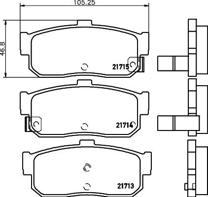 Textar 2171303 - Kit de plaquettes de frein, frein à disque cwaw.fr