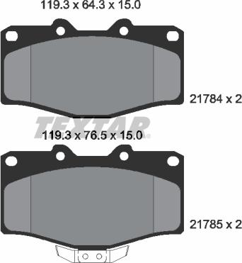 Textar 2178401 - Kit de plaquettes de frein, frein à disque cwaw.fr