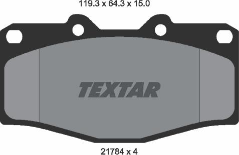 Textar 2178403 - Kit de plaquettes de frein, frein à disque cwaw.fr