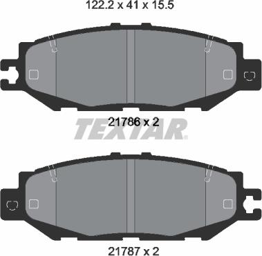 Textar 2178601 - Kit de plaquettes de frein, frein à disque cwaw.fr