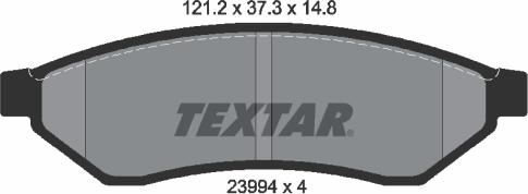 Textar 2399401 - Kit de plaquettes de frein, frein à disque cwaw.fr