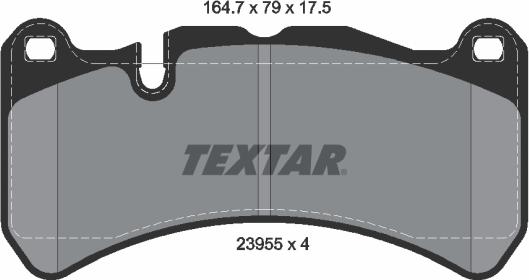 Textar 2395501 - Kit de plaquettes de frein, frein à disque cwaw.fr