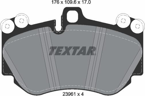 Textar 2396101 - Kit de plaquettes de frein, frein à disque cwaw.fr