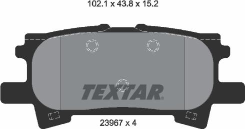 Textar 2396701 - Kit de plaquettes de frein, frein à disque cwaw.fr