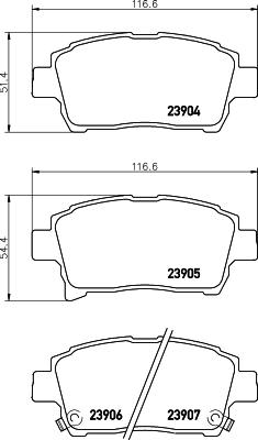 Textar 2390403 - Kit de plaquettes de frein, frein à disque cwaw.fr