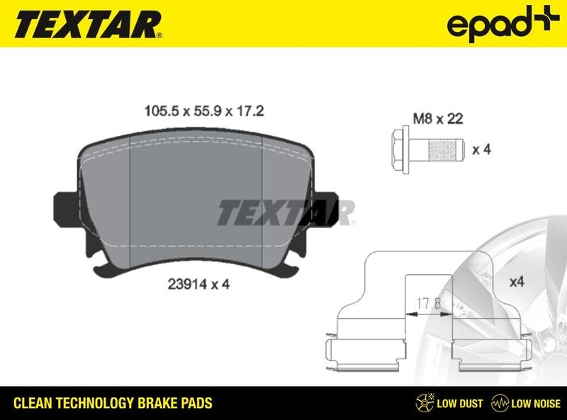 Textar 2391401CP - Kit de plaquettes de frein, frein à disque cwaw.fr