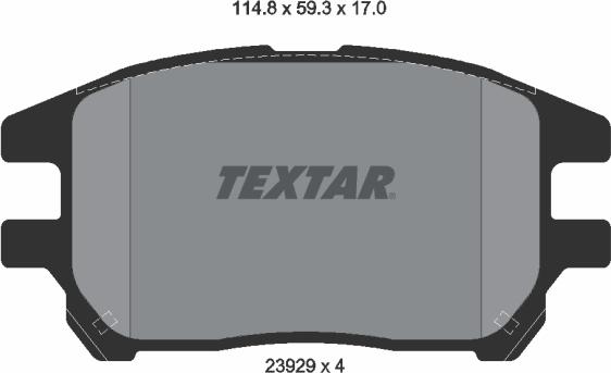 Textar 2392901 - Kit de plaquettes de frein, frein à disque cwaw.fr