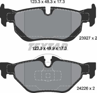 Textar 2392701 - Kit de plaquettes de frein, frein à disque cwaw.fr