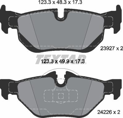 Textar 2392781 - Kit de plaquettes de frein, frein à disque cwaw.fr