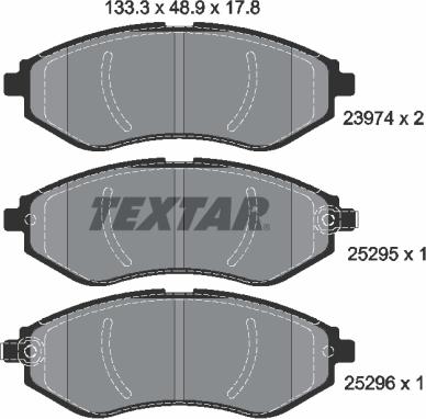 Textar 2397406 - Kit de plaquettes de frein, frein à disque cwaw.fr