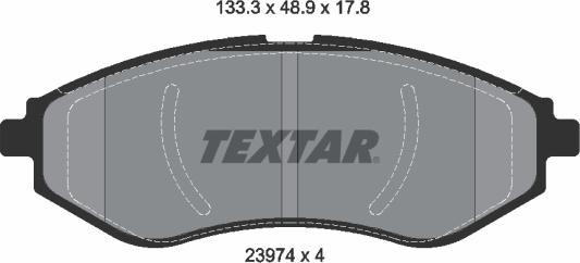 Textar 2397401 - Kit de plaquettes de frein, frein à disque cwaw.fr