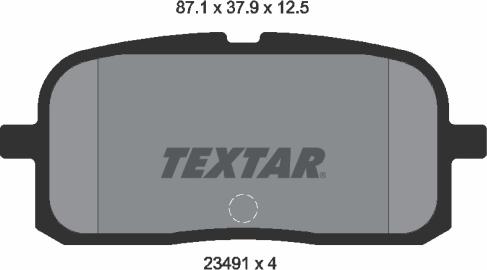 Textar 2349101 - Kit de plaquettes de frein, frein à disque cwaw.fr