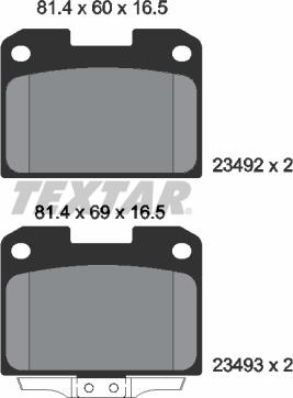 Textar 2349201 - Kit de plaquettes de frein, frein à disque cwaw.fr