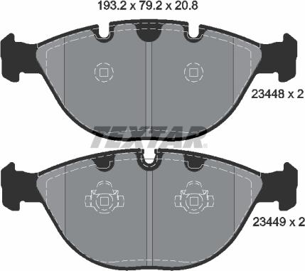 Textar 2344801 - Kit de plaquettes de frein, frein à disque cwaw.fr