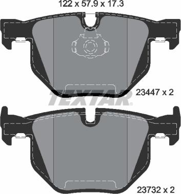 Textar 2344704 - Kit de plaquettes de frein, frein à disque cwaw.fr