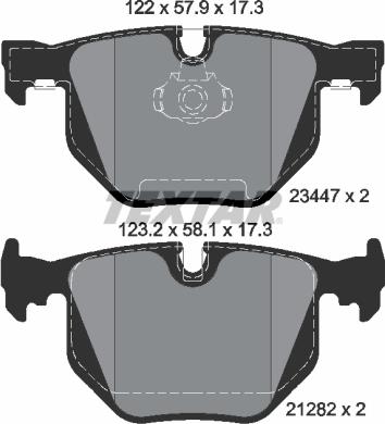 Textar 2344702 - Kit de plaquettes de frein, frein à disque cwaw.fr