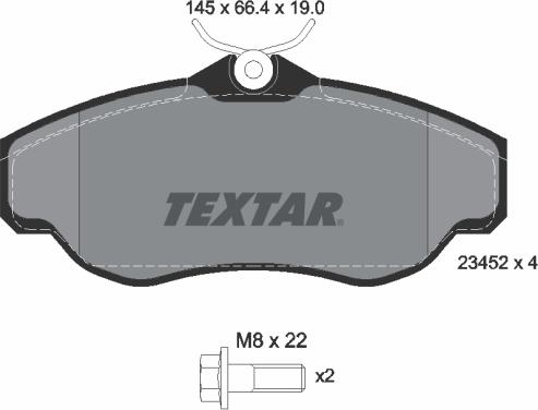 Textar 2345201 - Kit de plaquettes de frein, frein à disque cwaw.fr