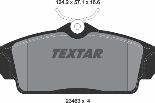 Textar 2346302 - Kit de plaquettes de frein, frein à disque cwaw.fr