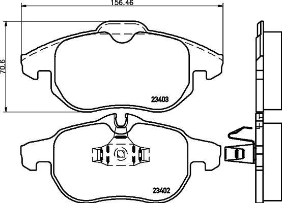 Textar 2340203 - Kit de plaquettes de frein, frein à disque cwaw.fr