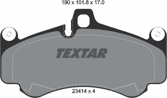 Textar 2341401 - Kit de plaquettes de frein, frein à disque cwaw.fr