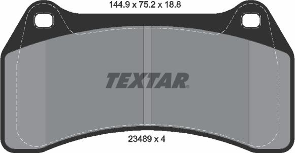 Textar 2348901 - Kit de plaquettes de frein, frein à disque cwaw.fr