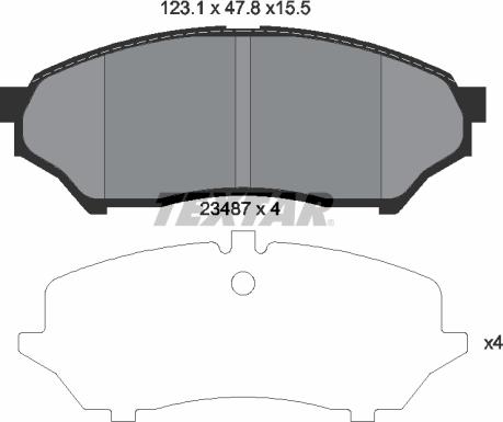 Textar 2348701 - Kit de plaquettes de frein, frein à disque cwaw.fr