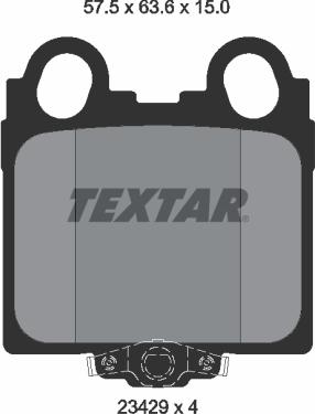 Textar 2342901 - Kit de plaquettes de frein, frein à disque cwaw.fr