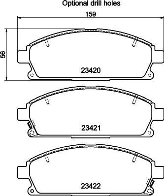 Textar 2342003 - Kit de plaquettes de frein, frein à disque cwaw.fr