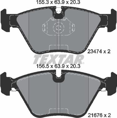 Textar 2347402 - Kit de plaquettes de frein, frein à disque cwaw.fr