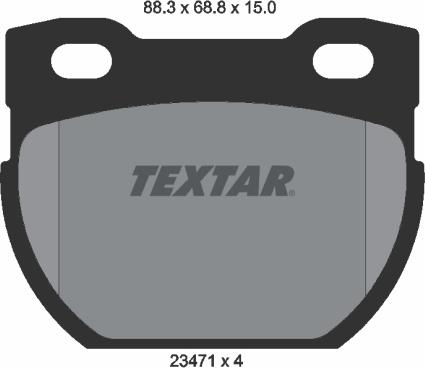 Textar 2347101 - Kit de plaquettes de frein, frein à disque cwaw.fr