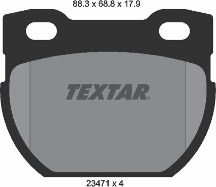 Textar 2347103 - Kit de plaquettes de frein, frein à disque cwaw.fr