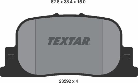 Textar 2359201 - Kit de plaquettes de frein, frein à disque cwaw.fr