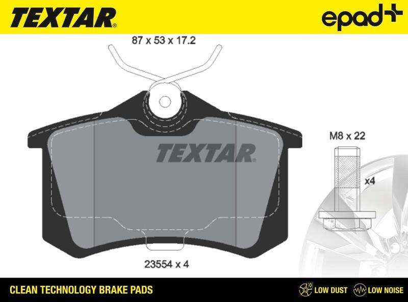 Textar 2355402CP - Kit de plaquettes de frein, frein à disque cwaw.fr